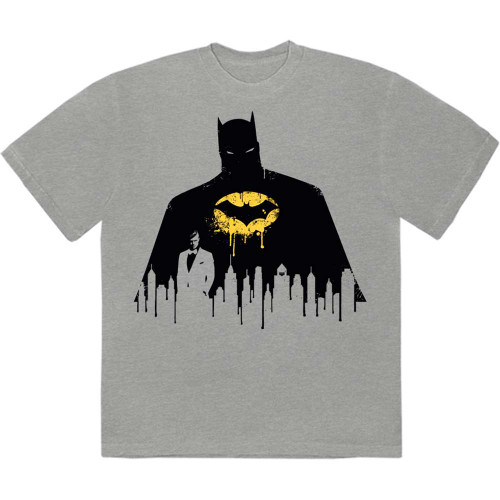 Batman 'Silhouette Drip' (Grey) T-Shirt