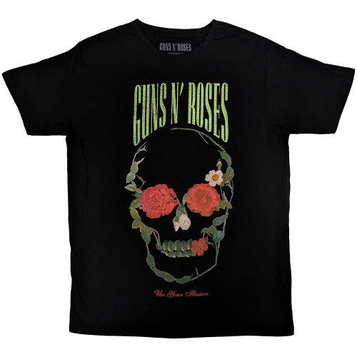 Guns N' Roses 'Rose Skull' (Black) T-Shirt