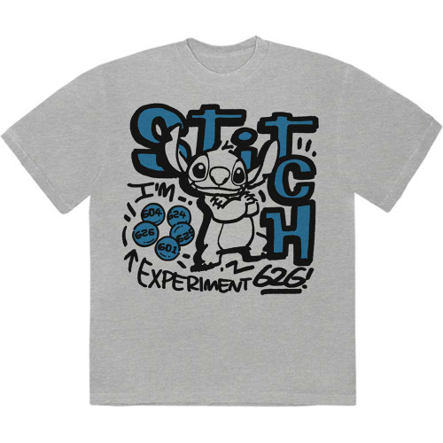 Disney Lilo & Stitch 'Stitch Experiment' (Grey) T-Shirt