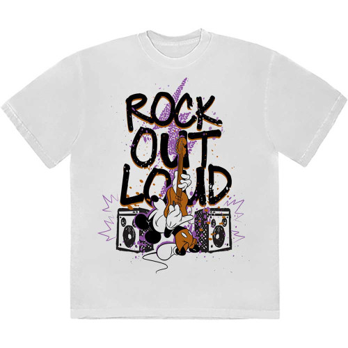 Disney Mickey Mouse 'Rock Out Loud' (White) T-Shirt
