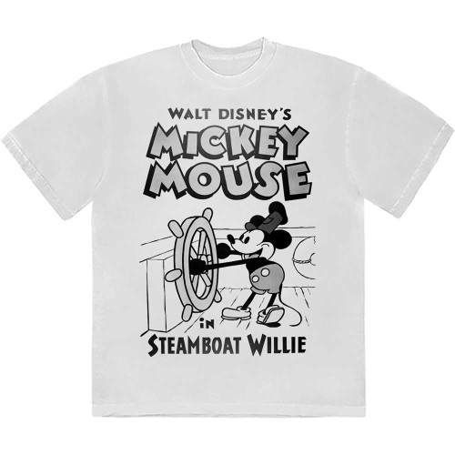 Disney Mickey Mouse 'Steamboat Willie' (White) T-Shirt