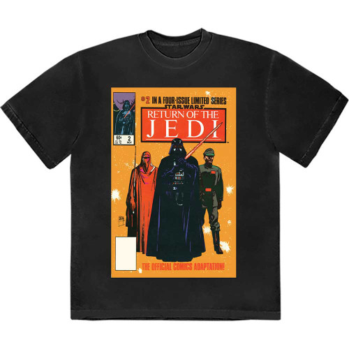 Star Wars 'Return Of The Jedi Comic Cover' (Black) T-Shirt