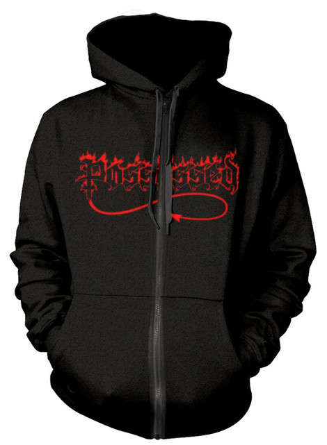 Possessed 'Total Possession' (Black) Zip Up Hoodie Front