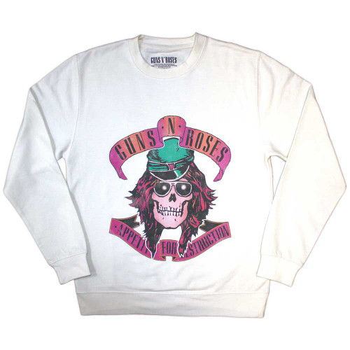 Guns N' Roses 'Axl Skull' (White) Sweatshirt