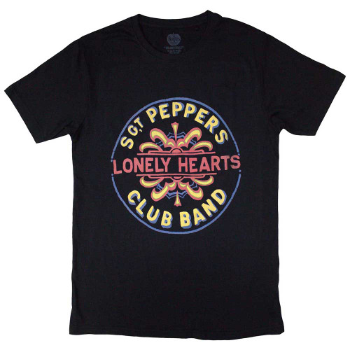 The Beatles 'Painted Pepper' (Black) T-Shirt
