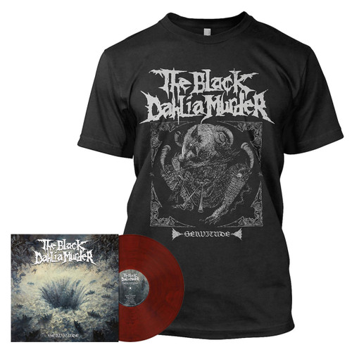 The Black Dahlia Murder 'Servitude' LP 'Bloody Pulp' Crimson Red Marbled Vinyl & T-Shirt Bundle