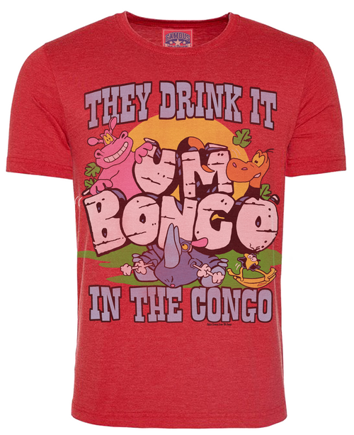 Um Bongo 'They Drink It In The Congo' (Washed Red) T-Shirt