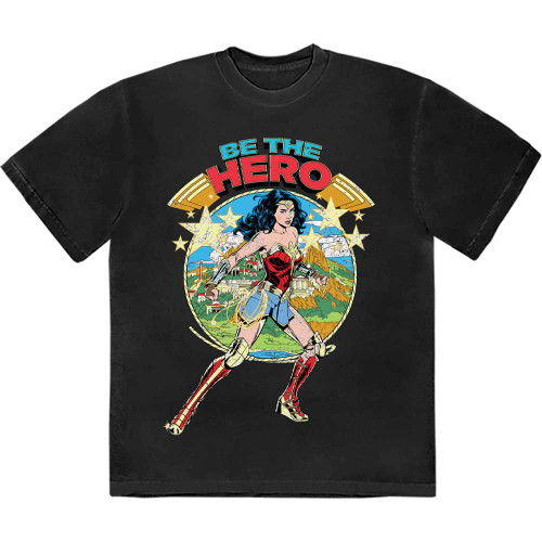 Wonder Woman 'Be The Hero' (Black) T-Shirt