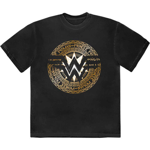 Wonder Woman 'Gold Circle' (Black) T-Shirt
