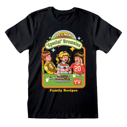 Steven Rhodes 'Let's Make Brownies' (Black) T-Shirt