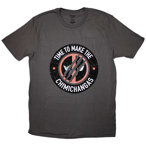 Marvel Deadpool 'Chimichanga' (Grey) T-Shirt