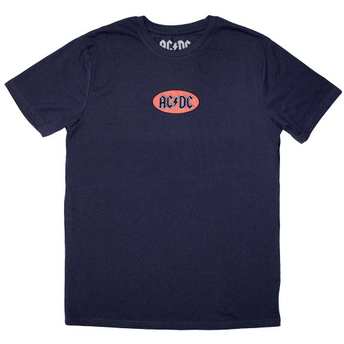 AC/DC 'Mini Oval Logo' (Navy Blue) T-Shirt