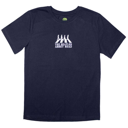 The Beatles 'Mini Abbey Road Crossing Silhouette' (Navy Blue) T-Shirt