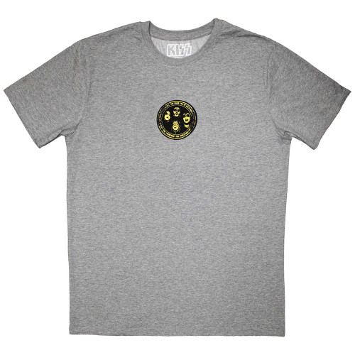KISS 'Mini Hailing From NYC Logo' (Grey) T-Shirt