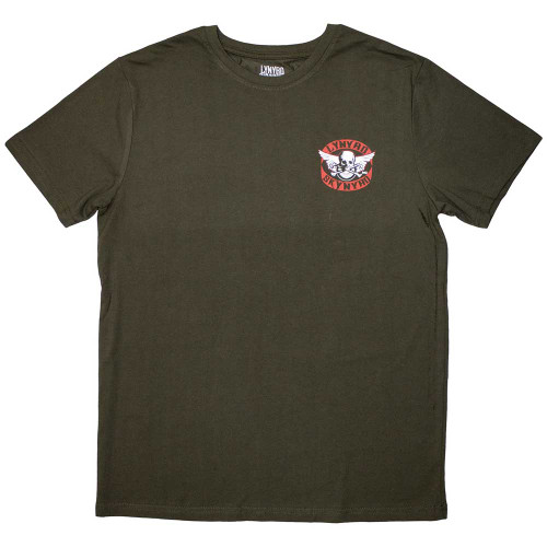Lynyrd Skynyrd 'Mini Biker Patch Logo' (Green) T-Shirt