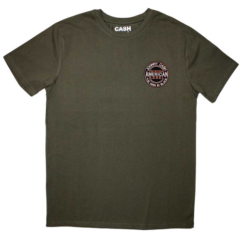 Johnny Cash 'Mini American Rebel Logo' (Green) T-Shirt
