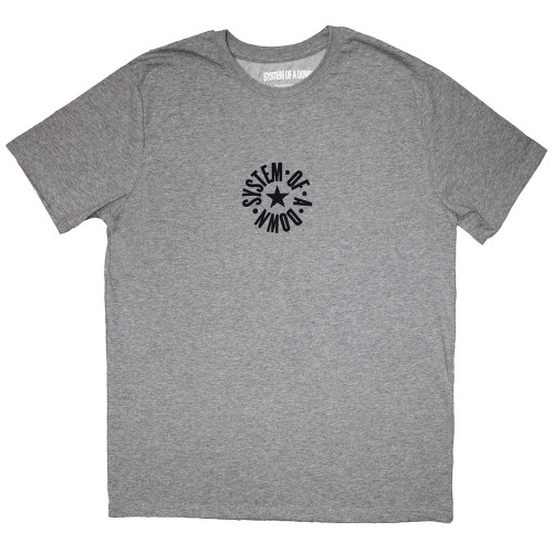 System Of A Down 'Mini Circle Logo' (Grey) T-Shirt