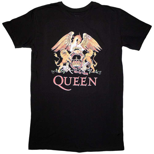 Queen 'Classic Crest' (Black) Womens T-Shirt Dress