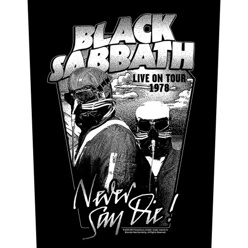 Black Sabbath 'Never Say Die' Back Patch