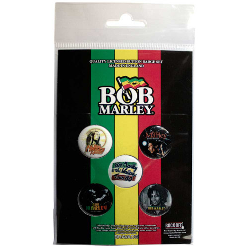 Bob Marley 'Bob & The Wailers' Button Badge Pack