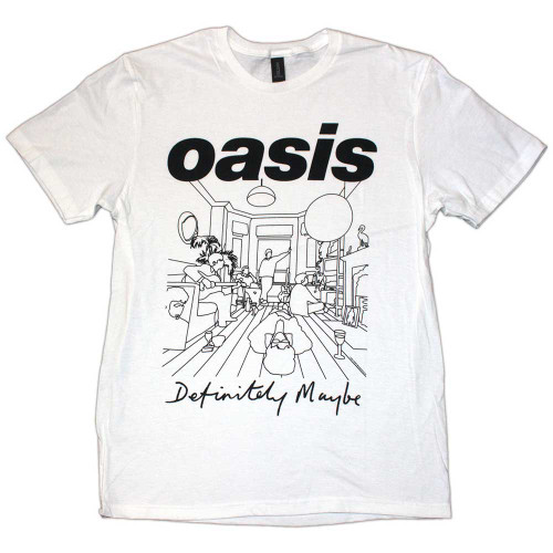 Oasis 'Be Here Now Line Drawing' (Black) T-Shirt