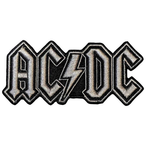 AC/DC 'Silver Logo' (Iron On) Patch