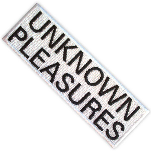Joy Division 'Unknown Pleasures Text' (Iron On) Patch
