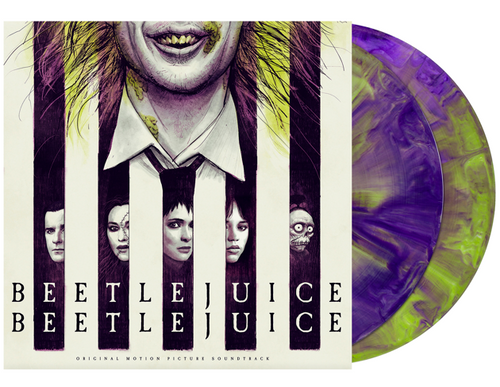 Beetlejuice 'Beetlejuice Beetlejuice' 2LP Lime Green & Purple Hand Poured Vinyl