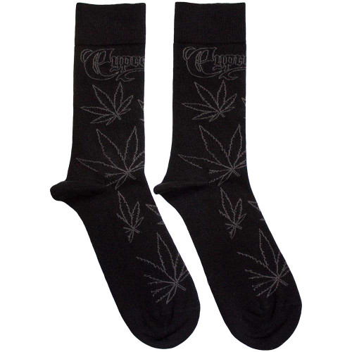 Cypress Hill 'Leaf Pattern' (Black) Socks (One Size = UK 7-11)