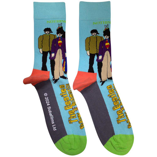 The Beatles 'Sub & Band' (Blue) Socks (One Size = UK 7-11)