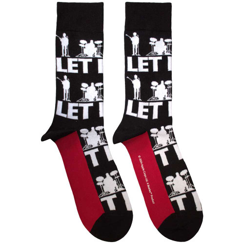 The Beatles 'Let It Be Silhouettes Repeat' (Black) Socks (One Size = UK 7-11)