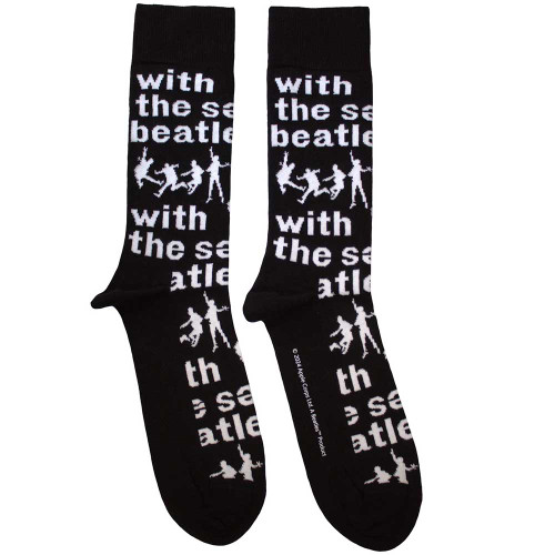 The Beatles 'With The Beatles Silhouettes Repeat' (Black) Socks (One Size = UK 7-11)
