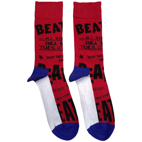 The Beatles 'USA' (Red) Socks (One Size = UK 7-11)