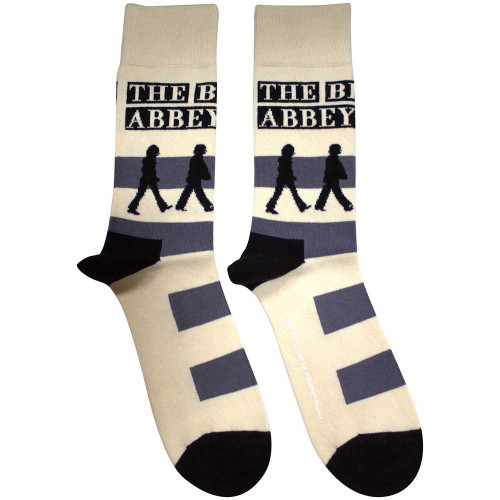 The Beatles 'Abbey Road Crossing' (Natural) Socks (One Size = UK 7-11)