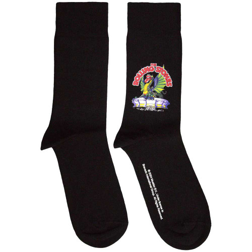 The Rolling Stones 'Dragon' (Black) Socks (One Size = UK 7-11)