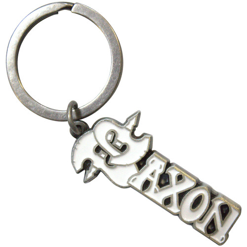 Saxon 'White Logo' Die Cast Keyring