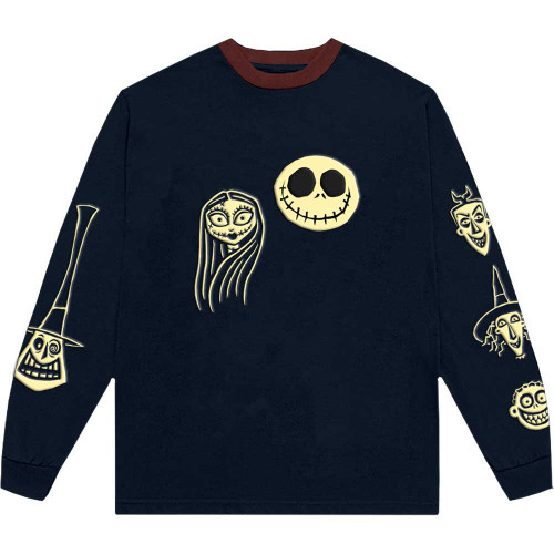 The Nightmare Before Christmas 'Faces AOP' (Blue) Long Sleeve Shirt