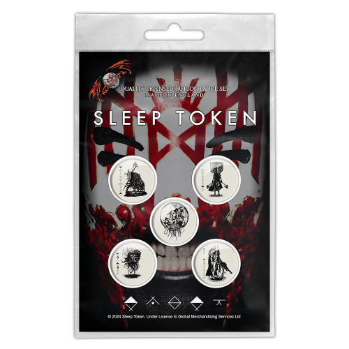 Sleep Token 'Vessel Mask' Button Badge Pack