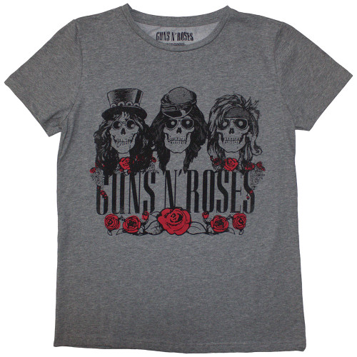 Guns N' Roses 'Hell Group' (Grey) Womens Fitted T-Shirt