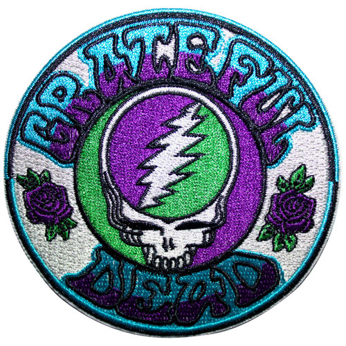 Grateful Dead 'Steal Your Face Purple/Green' (Iron On) Patch