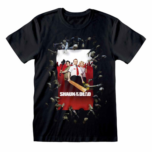 Shaun Of The Dead 'Poster' (Black) T-Shirt