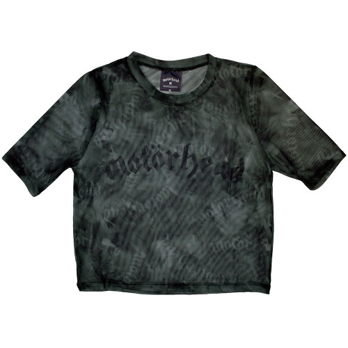 Motorhead 'Logo' (Green) Womens Mesh Crop Top