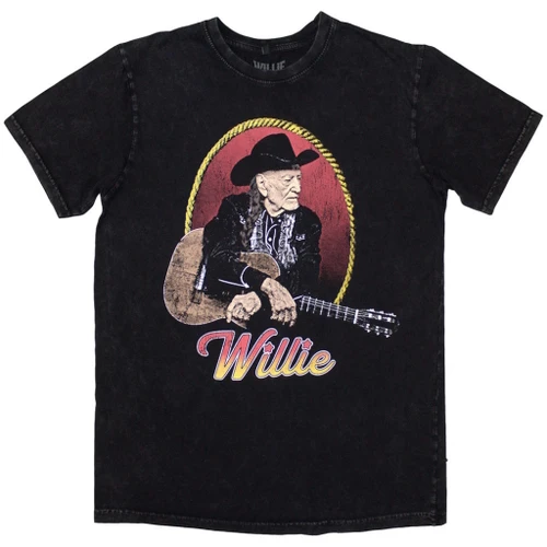Willie Nelson 'Lasso Portrait' (Stone Wash) Limited Edition T-Shirt