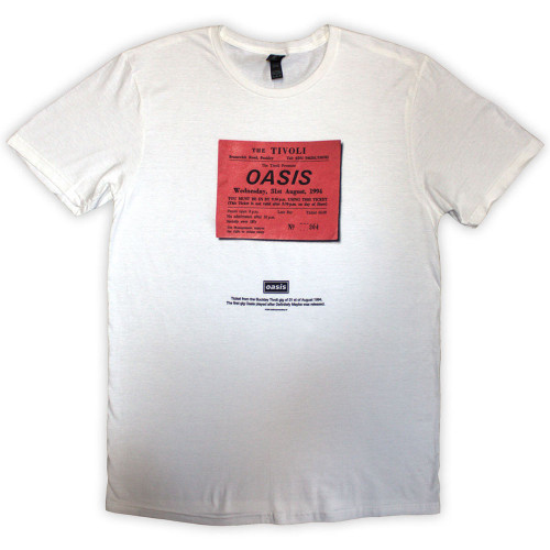 Oasis 'Definitely Maybe Ticket Stub' (White) T-Shirt