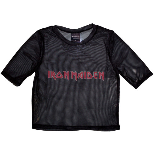 Iron Maiden 'Logo' (Black) Womens Crop Top