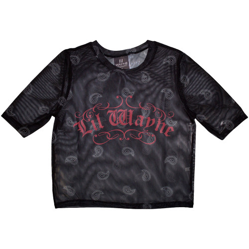 Lil Wayne 'Script Logo' (Black) Womens Crop Top