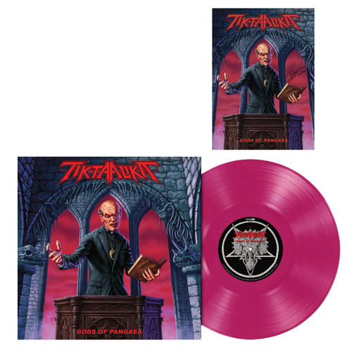 Tiktaalika 'Gods of Pangaea' Gatefold Transparent Magenta Vinyl with HAND SIGNED PHOTO CARD