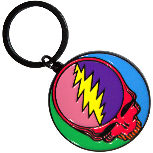 Grateful Dead 'Multicoloured Steal Your Face' Keyring