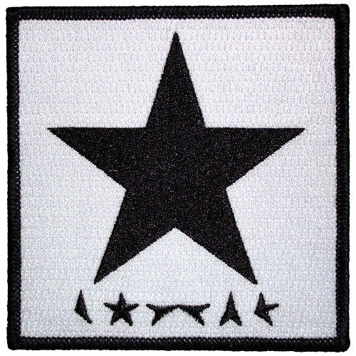 David Bowie 'Blackstar On White' (Iron On) Patch