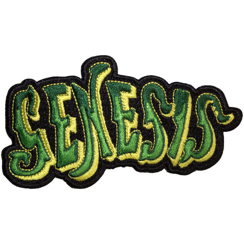 Genesis 'Classic Logo Cut-Out Green' (Iron On) Patch